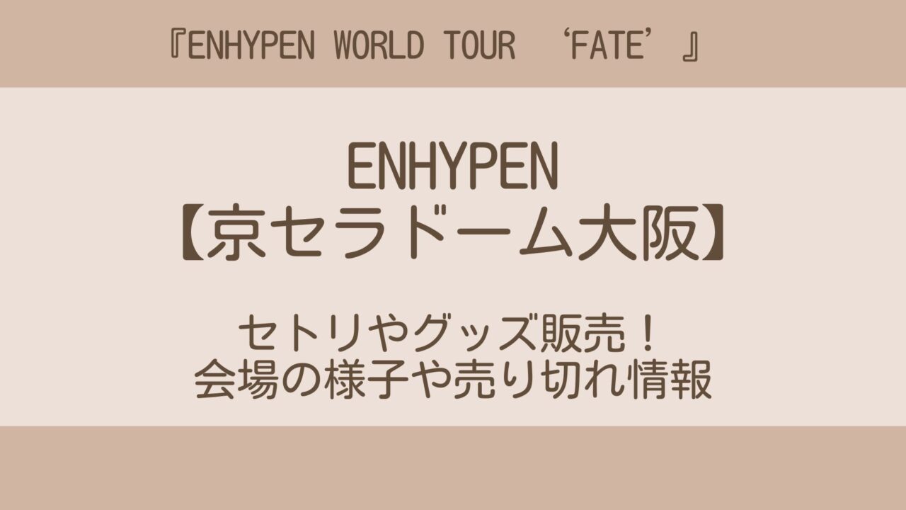 エンジン棒、enhypen 京セラ会場購入品